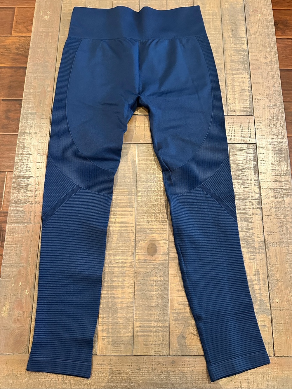 Plus Size-Navy High-Waist Leggings